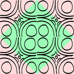 The pattern is seamless, primitive in African style.