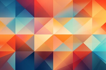 Obraz premium Vibrant flat geometry with abstract colors and shapes, Generative AI