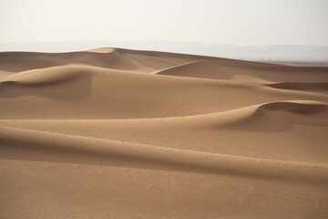 Dunes one by one in the Sahara