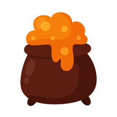 Halloween potion pot icon.