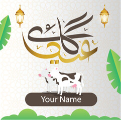  Cow Eid, Gay Eid, Cow Eid Calligraphy, Eid Ul Adha Template