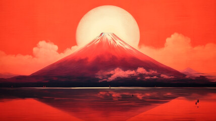 Fujiyama sunset.