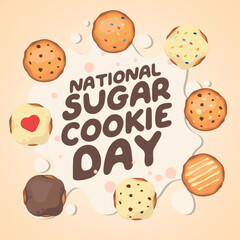 national cookie day design template for celebration. cookie vector design. flat cookie vector illustration.