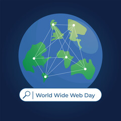 world wide web day design template for celebration. world wide web vector design. world wide web day vector design.