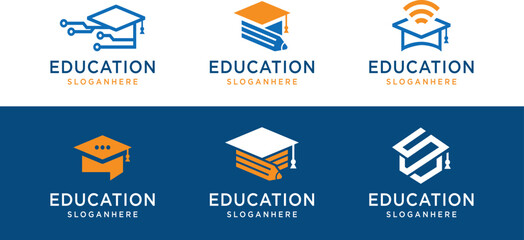 education logo, education illustration vector, library logo, study logo, private tutoring, campus.