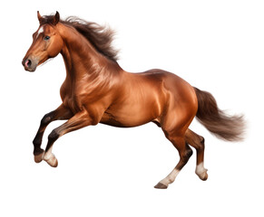 Obraz na płótnie Canvas Brown horse isolated. Illustration AI Generative