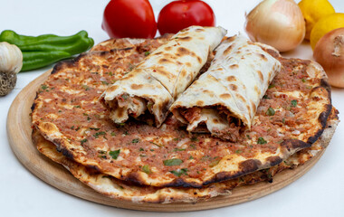 Turkish foods; Turkish pizza/Lahmacun