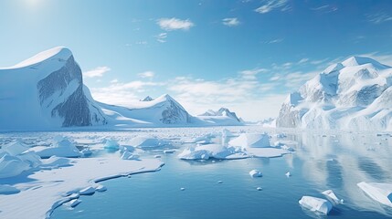Fototapeta na wymiar photo of Antarctica landscape
