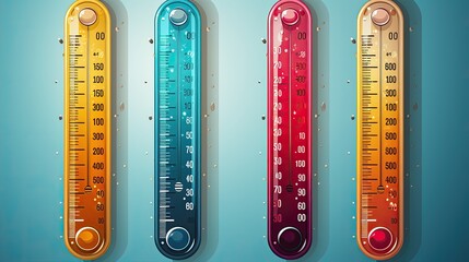 thermometer with temperature - obrazy, fototapety, plakaty
