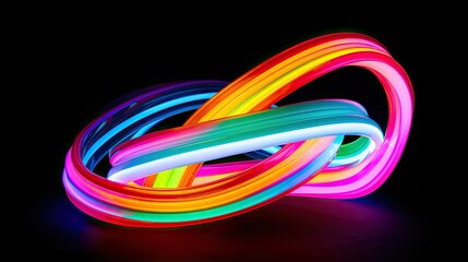 abstract colorful background glowing lights Neon Fleuro