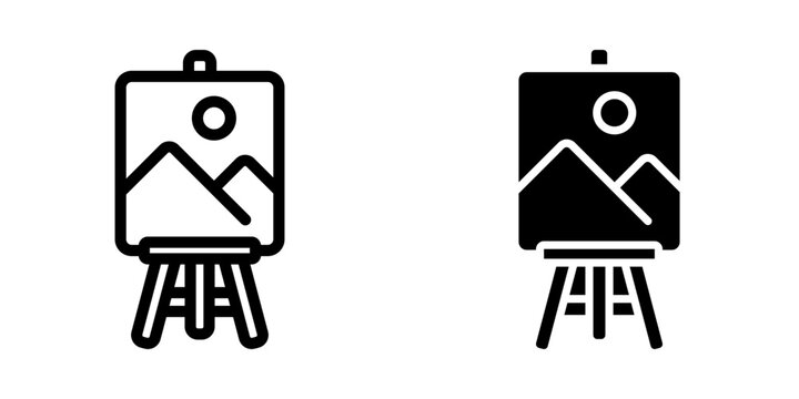 Easel icon. sign for mobile concept and web design. vector illustration