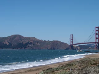 Cercles muraux Plage de Baker, San Francisco Golden Gate Bridge from Baker Beach