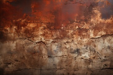 Obraz na płótnie Canvas Abstract grunge background, terracotta. Graphic resource or backdrop. AI generated, human enhanced