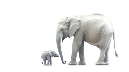 Obraz premium elephant figurine isolated on white