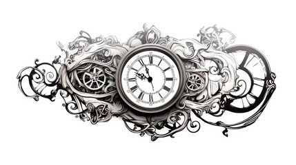 clock time abstract background