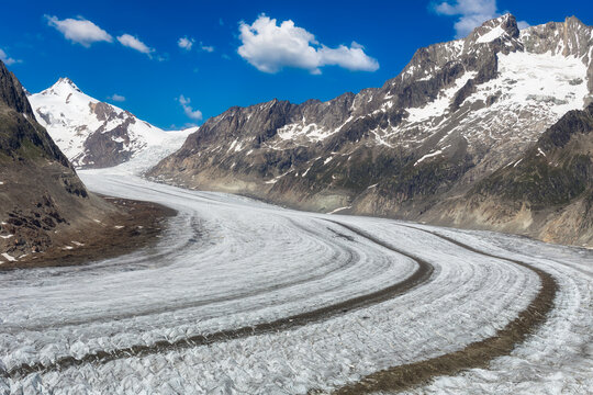 Alpine Alps mountain landscape at Jungfrau , Top of Europe Switzerland
