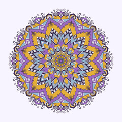 Relaxing flora book cover mandala background vector design