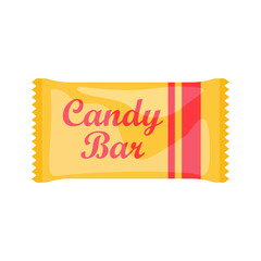 Chocolate bar of candy bar isolated on white background. Sweets snacks bars packages templates. Dessert food vector illustration