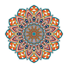 Luxury Modern mandala decorative ethnic element black background