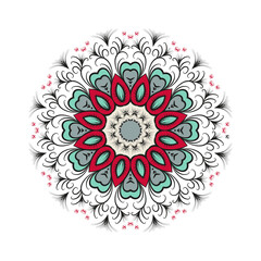Bright colors mandala design or Ethnic mandala with colorful tribal ornament.