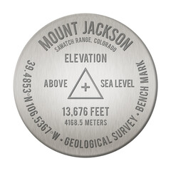Mount Jackson, Bench Mark, Survey Marker, illustration, transparent, the  67th Tallest Mountain in the United States, in the state of Colorado