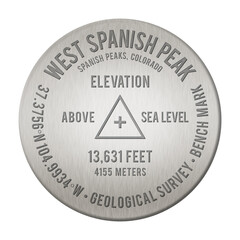 West Spanish Peak, Bench Mark, Survey Marker, illustration, transparent, the 70th Tallest Mountain in the United States, in the state of Colorado