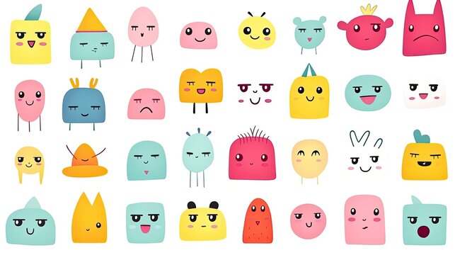 pattern with funny monsters