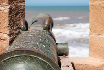 The bastion of Essaouira with its medieval bronze cannons