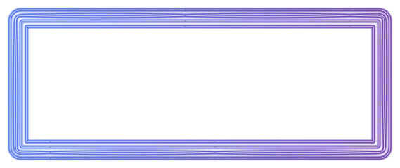 Purple Neon Light Sign Rectangle Frame