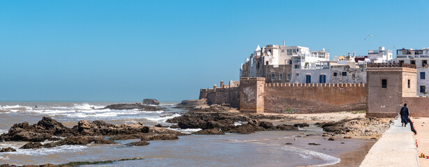 Skyline of the Essaouira medina, seen from the Scala du Port