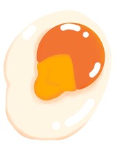 fried egg broken 
