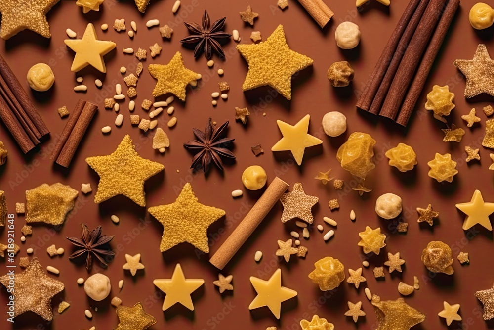 Poster table filled with a variety of stars of different shapes and sizes