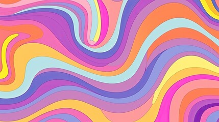 Groovy hippie 70s backgrounds Waves swirl twirl