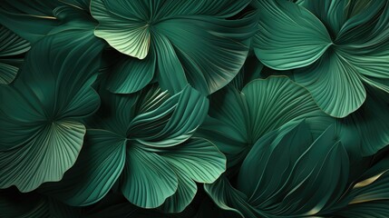 Luxury Nature green background vector Floral pattern