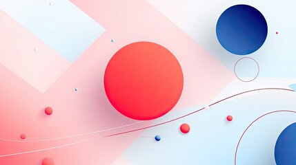 Minimal geometric background Dynamic shapes composition abstract background with circles