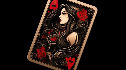 playing card insane detail style vector illustration