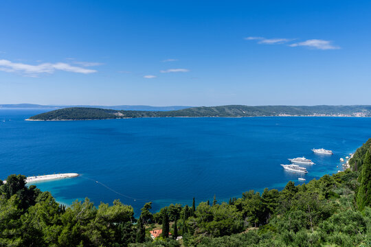 Yachts in the Adriatic Sea in Split Croatia
