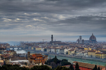 Fototapeta na wymiar Florence in the winter