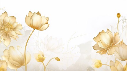 background with yellow tulips