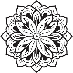 Vector mandala design, illustration mandala, coloring pages vector, Laser Cut Files