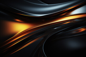 Abstract Gold and Black Surface Generative AI