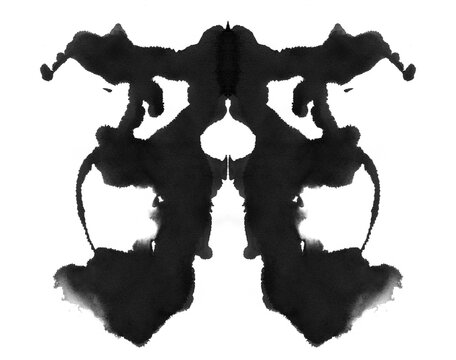 Rorschach Inkblot Test Illustration Isolated on Transparent Background