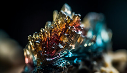 Fototapeta na wymiar Shiny gemstones in nature, a precious collection generated by AI