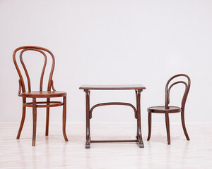 vintage chairs for adults and child