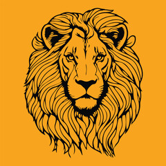 
Modern t shirt design lion vector art illustration.