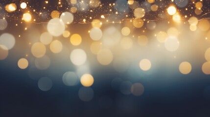 Beautiful Christmas Background with Garland. Illustration AI Generative.