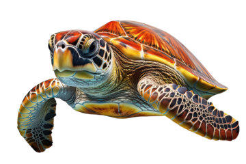 Sea Turtle isolated on white background