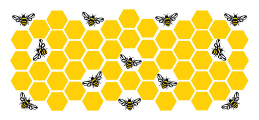  Geometric pattern with bee. Summer Pattern. Honey Bee Digital Paper. For Fabric, Textile, Wrapping.