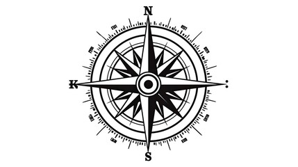compass rose isolated on white
