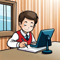 child in office